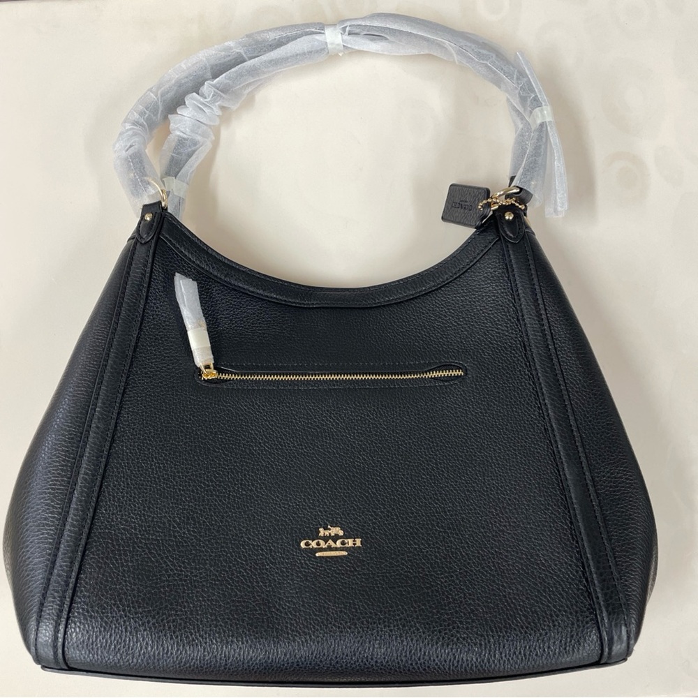 Coach Black Leather Hobo Bag